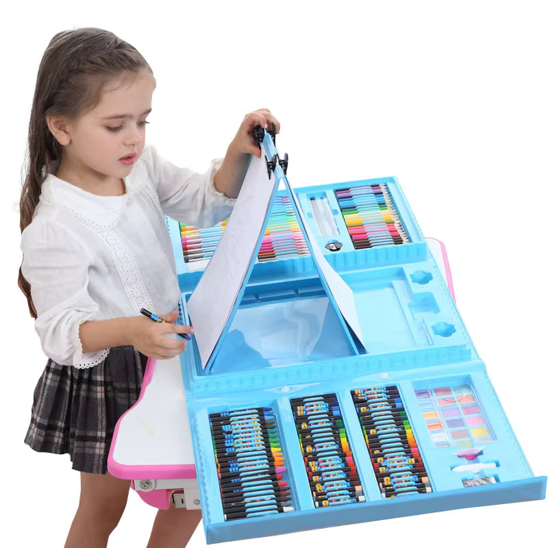 150-208 Pcs Art Set Watercolor Markers Crayons Water Pen Drawing Set Artist Painting Tools For Boys Girls Birthday Gifts