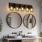 31 inch vanity wall light with five E26 sockets