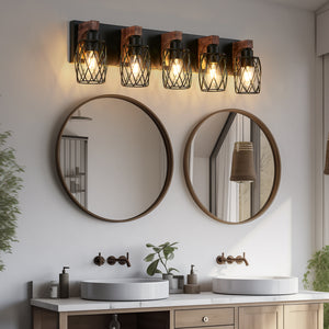 31 inch vanity wall light with five E26 sockets