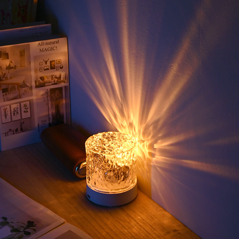 Touch control crystal lamp with adjustable brightness settings
