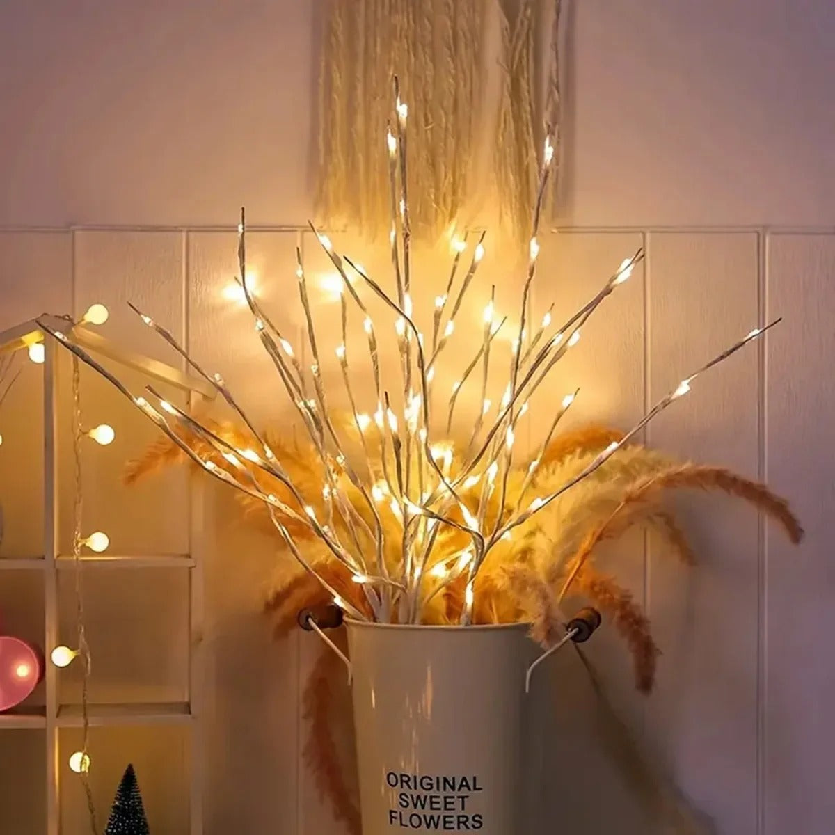 Mother’s Day Gift Tree Branch Lamp, Warm White LED Decorative Bonsai Light, Cozy Bedroom Night Light for Mom, Home Decor Table Lamp