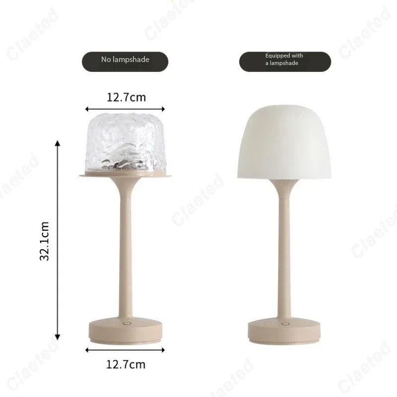 Mini Table Lamp Water Ripple Projector, Romantic Atmosphere Night Light, Remote Control LED Lamp, USB Rechargeable Bedside Lamp, Aesthetic Room Decor Gift