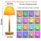 Mini Table Lamp Water Ripple Projector, Romantic Atmosphere Night Light, Remote Control LED Lamp, USB Rechargeable Bedside Lamp, Aesthetic Room Decor Gift