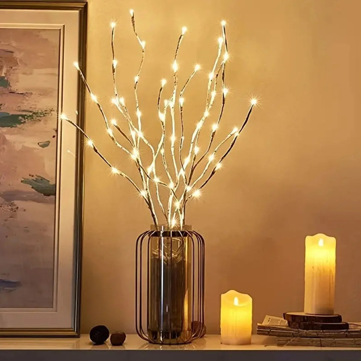 Mother’s Day Gift Tree Branch Lamp, Warm White LED Decorative Bonsai Light, Cozy Bedroom Night Light for Mom, Home Decor Table Lamp