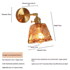 Minimalist Nordic wall sconce in antique brass finish for living room décor