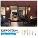 Modern porch lighting fixture with four E12 bulb sockets