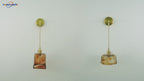 Antique Brass Wall Sconce Nordic LED Wall Light Fixture with Warm Light, Modern Indoor Bedroom Hallway Reading Lamp