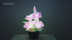 LED Lighted Flower Pots Lotus Lamp – Fiber Optic LED Flower Light, Buddha Table Lamp, Color Changing Artistic Home Decor
