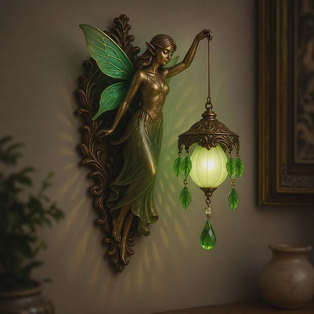 Vintage Mermaid Wall Lamp with Frosted Crystal Lantern, Antique Bronze Coastal Wall Sconce, Ocean-Inspired Decorative Light for Bedroom, Bathroom, Hallway & Living Room