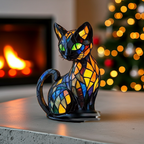 Cute Cat Lamp LED Night Light, USB Rechargeable Table Lamp for Bedroom, Aesthetic Cat Decor Lamp for Kids Room & Cozy Home Lighting