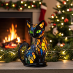 Cute Cat Lamp LED Night Light, USB Rechargeable Table Lamp for Bedroom, Aesthetic Cat Decor Lamp for Kids Room & Cozy Home Lighting