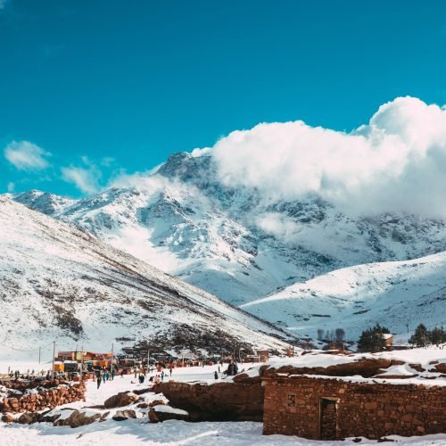 Oukaimeden ski resort in the High Atlas near Marrakech